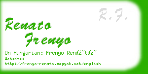 renato frenyo business card